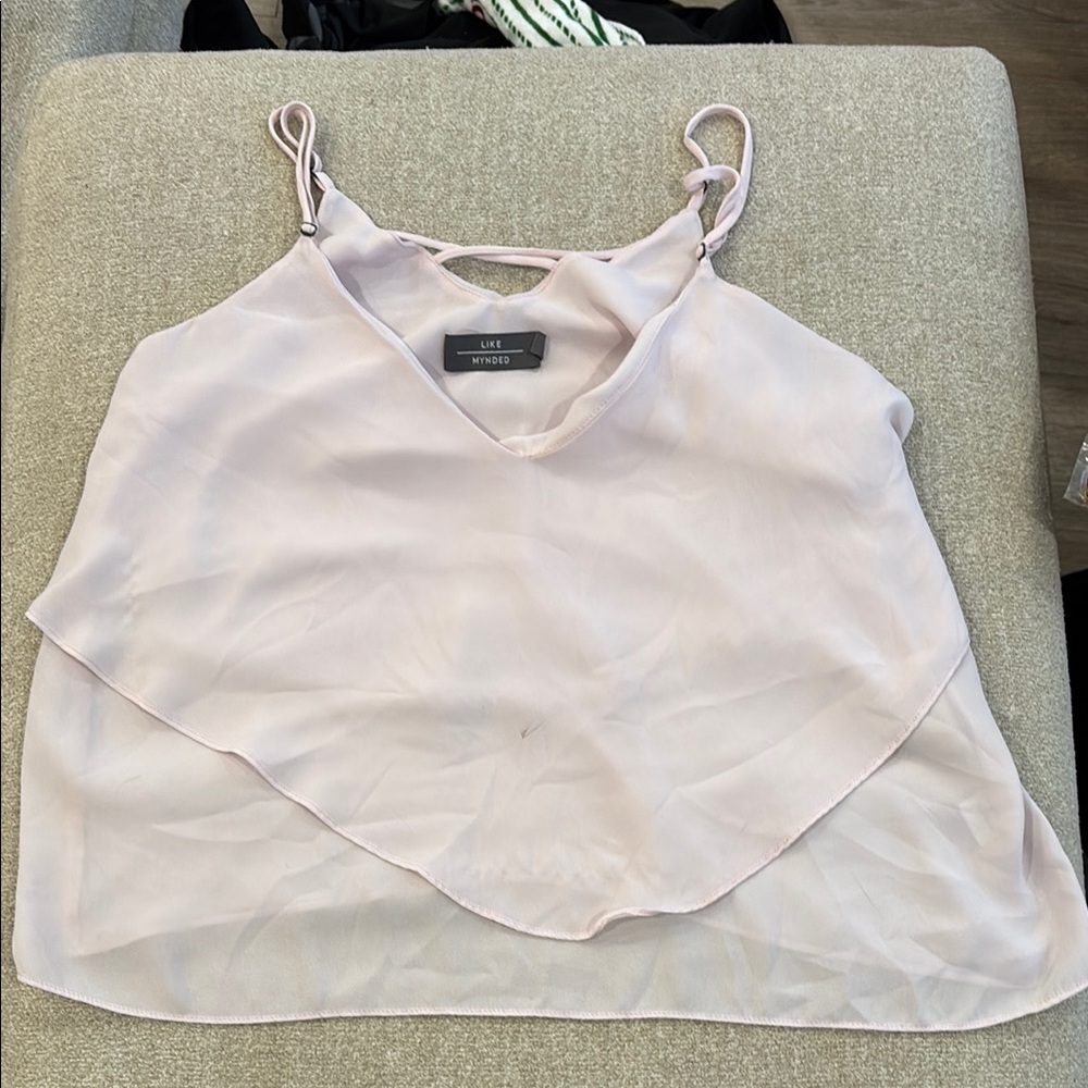Asymmetrical Pink Sleeveless Camisole Top